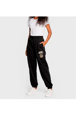 GANT Women Crest Logo Sweatpants Black