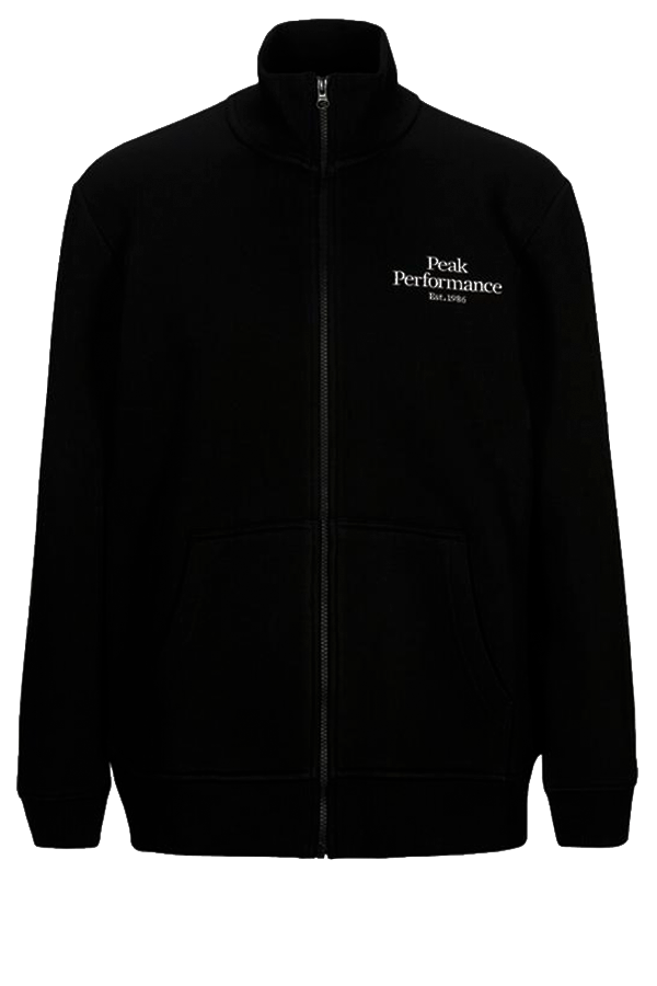 Peak Performance Zip Logo Sweatshirt Black Luxivo