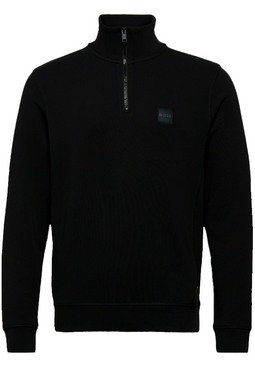 Hugo Boss 1/4 Zip Zetrust Logo Sweater Black