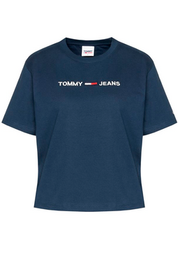 Tommy Hilfiger Women TJW Logo Tee Navy - Luxivo