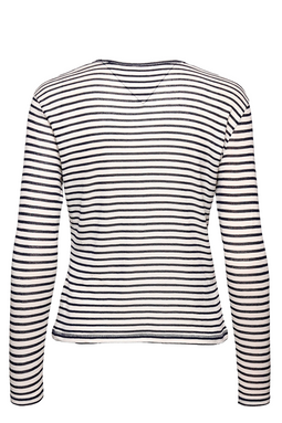 Tommy Hilfiger Women Slim Stripe L/S Tee White