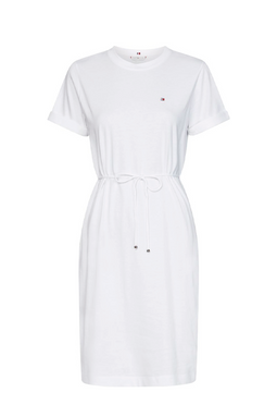 Tommy Hilfiger Women Cotton Dress Drawstring White