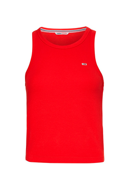 Tommy Hilfiger Women Rib Tank Top Red