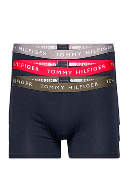Tommy Hilfiger 3-Pack Trunks Waistband Logo Navy