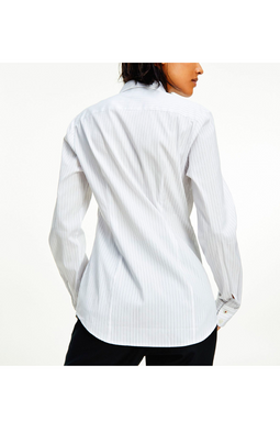 Tommy Hilfiger Women Slim Stretch Poplin Shirt White