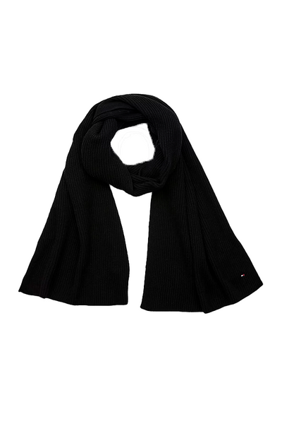 Tommy Hilfiger Women Knit Logo Scarf Black – Luxivo