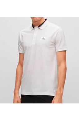 Hugo Boss Paule Contrast Polo White