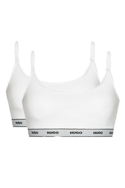 Hugo Boss Women Logo Bralette 2-Pack White