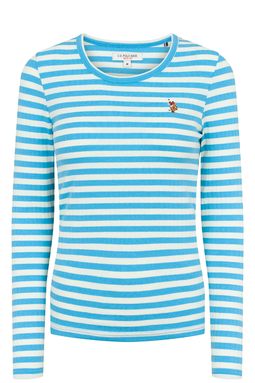 U.S. POLO ASSN. Women L/S T-shirt Chanett Azure Blue