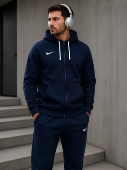 Nike Club Zip Hoodie Navy