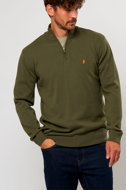 MCS Eli Half-Zip Knit Beetle