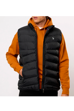 U.S. POLO ASSN. Puffer Vest Eugene Black
