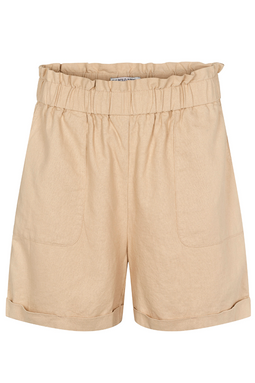 U.S. POLO ASSN. Women Linen Shorts HENA Sand