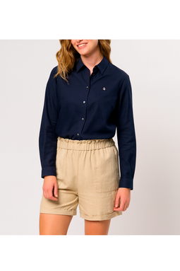 U.S. POLO ASSN. Women Linen Shorts HENA Sand