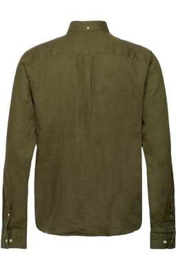 Les Deux Linen Kris Shirt Olive