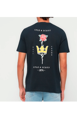 Lyle & Scott Regular Print Tee Navy
