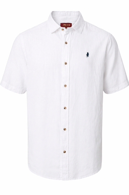 MCS Regular S/S Linen Shirt White