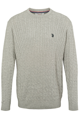 U.S. POLO ASSN. Cable Knit Signature Grey