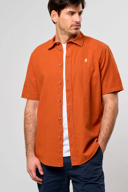 MCS Regular S/S Linen Shirt Bombay