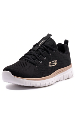 Skechers Women Graceful Sneakers Black/Gold