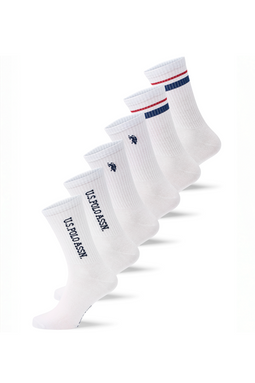 U.S. POLO ASSN. 6-Pack Socks BO White
