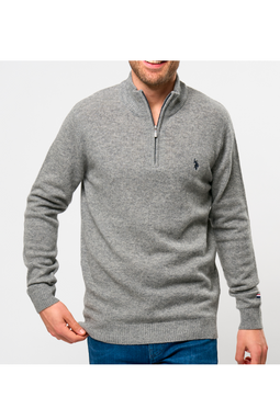 U.S. POLO ASSN. Half-Zip Knit Kevin Grey