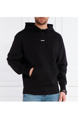 Hugo Boss Contrast Logo Hoodie Black