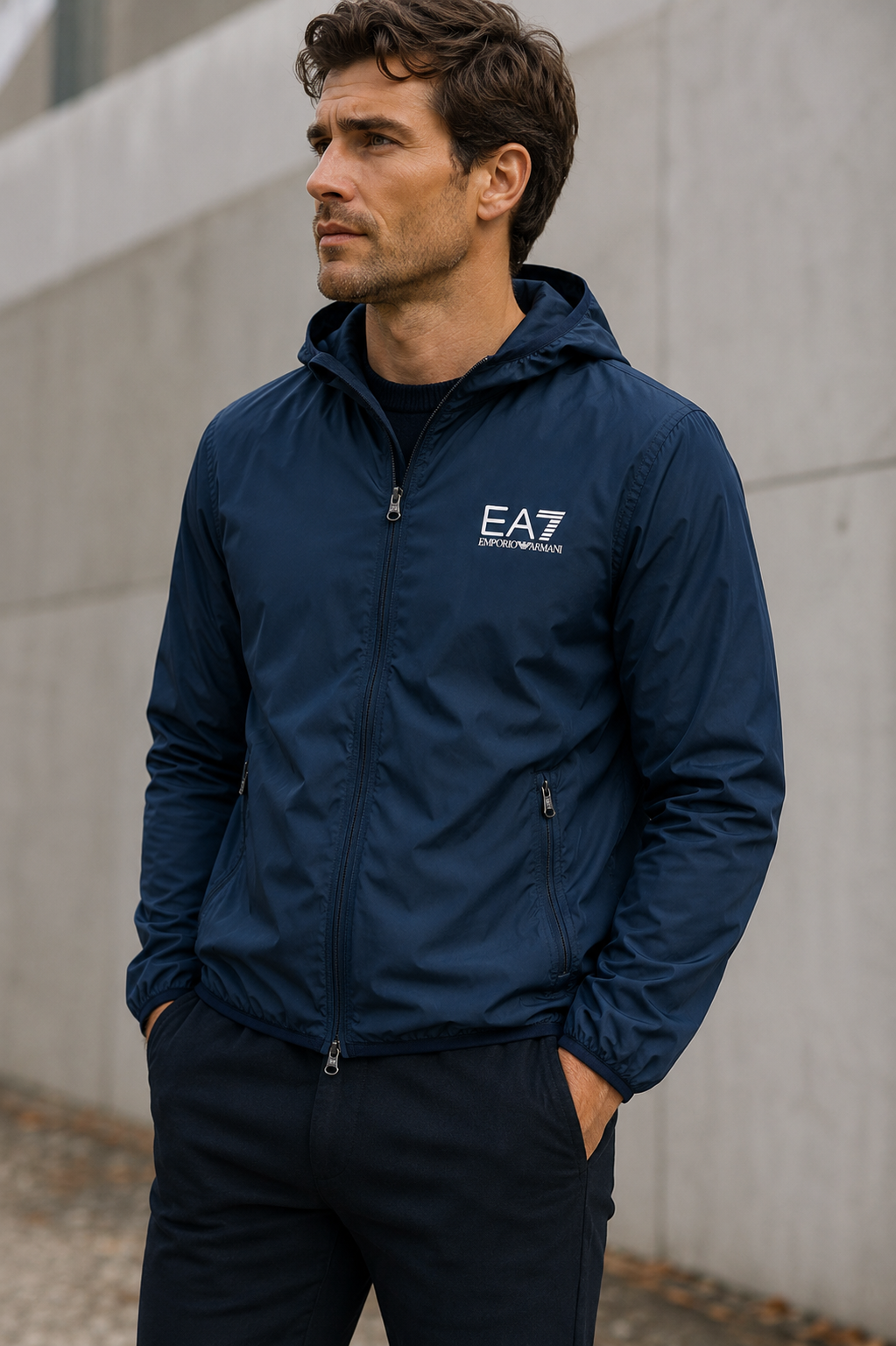Armani EA7 Zip Up Jacket Navy – Luxivo