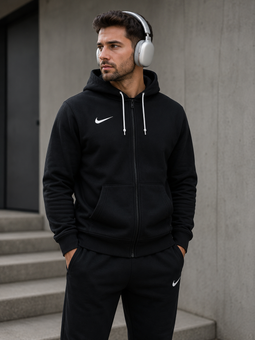 Nike Club Zip Hoodie Black
