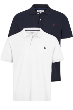 U.S. POLO ASSN. 2-Pack Polo Alfred Navy/White