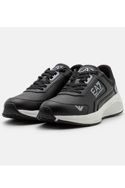 Armani EA7 Leather Sneakers Black