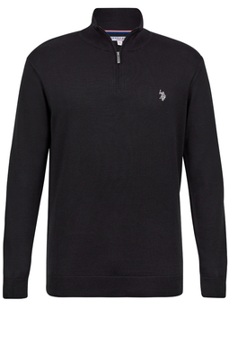 U.S. POLO ASSN. Half-Zip Knit Brison Black
