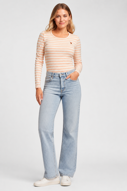 U.S. POLO ASSN. Women L/S T-shirt Chanett Peachy