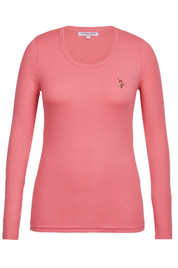 U.S. POLO ASSN. Women L/S T-shirt Carlotta Mauve Glow