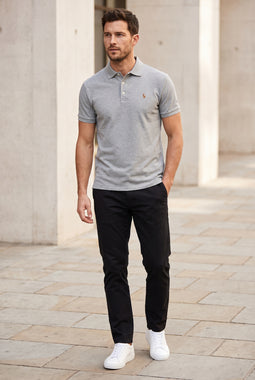 Ralph Lauren Soft-Touch Polo Slim Fit Grey