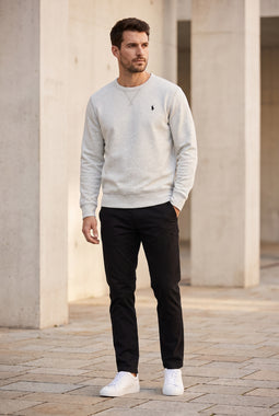 Ralph Lauren Double Knit Sweatshirt Cream Grey