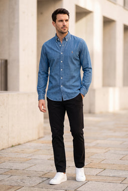 Ralph Lauren Slim Denim Shirt Dark Blue
