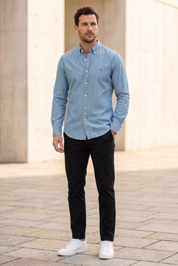 Ralph Lauren Chambray Denim Shirt Washed Blue