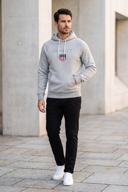GANT Shield Hoodie Grey