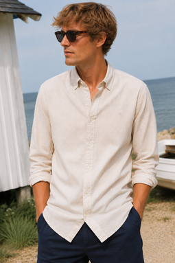 Les Deux Linen Kris Shirt Ivory