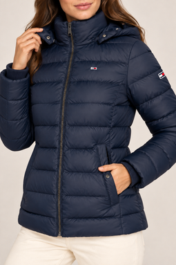 Tommy Hilfiger Women Hooded Down Jacket Navy