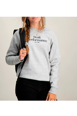 Peak Performance Women Essential Logo Sweatshirt Grey
