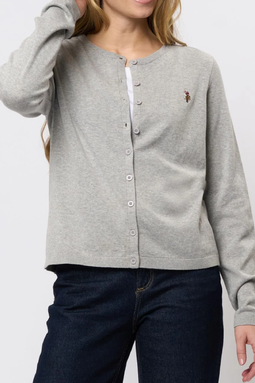 U.S. POLO ASSN. Women Knit Cardigan Kimmi Grey