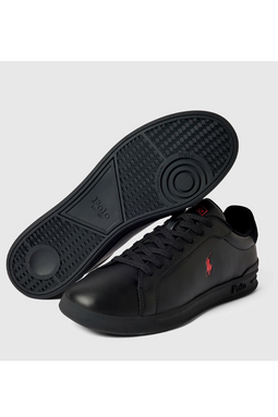 Ralph Lauren Heritage Suede Court Sneaker Black