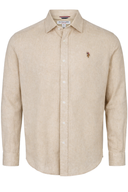 U.S. POLO ASSN. Linen Shirt Bolt Sand
