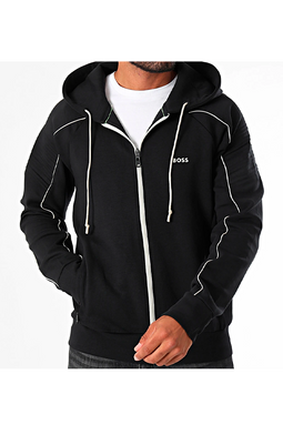 Hugo Boss Saggy 1 Zip Hoodie Black