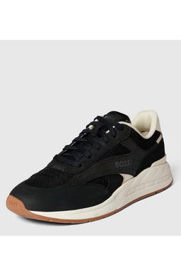 Hugo Boss Suede Runn Trainers Black