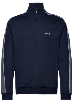 Hugo Boss Full Zip Contrast Logo Tracktop Navy