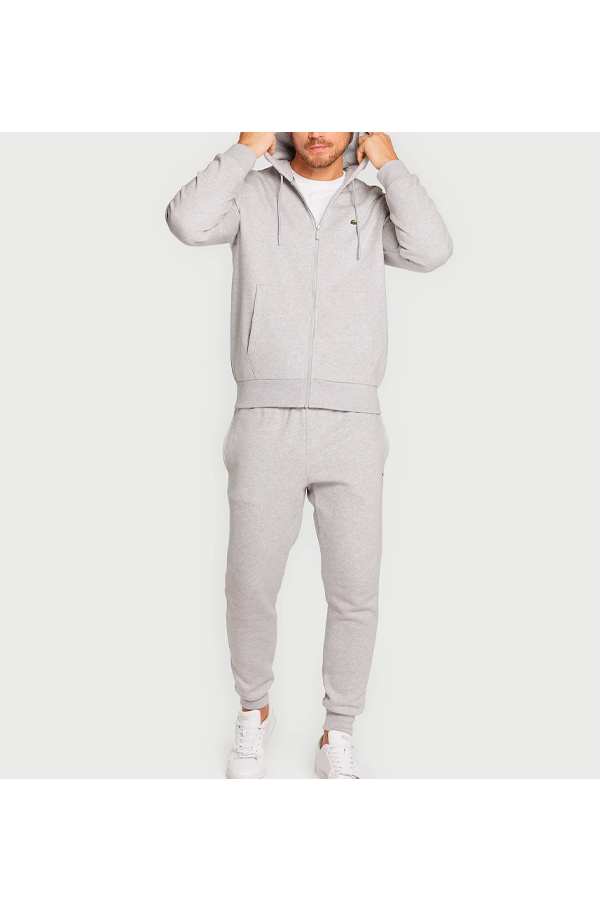Lacoste grey tracksuit cheap