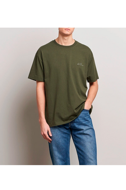Les Deux Curved Crew Tee Forrest